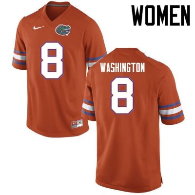 Women's Florida Gators #8 Nick Washington NCAA Nike Orange Authentic Stitched College Football Jersey ROW0362AA